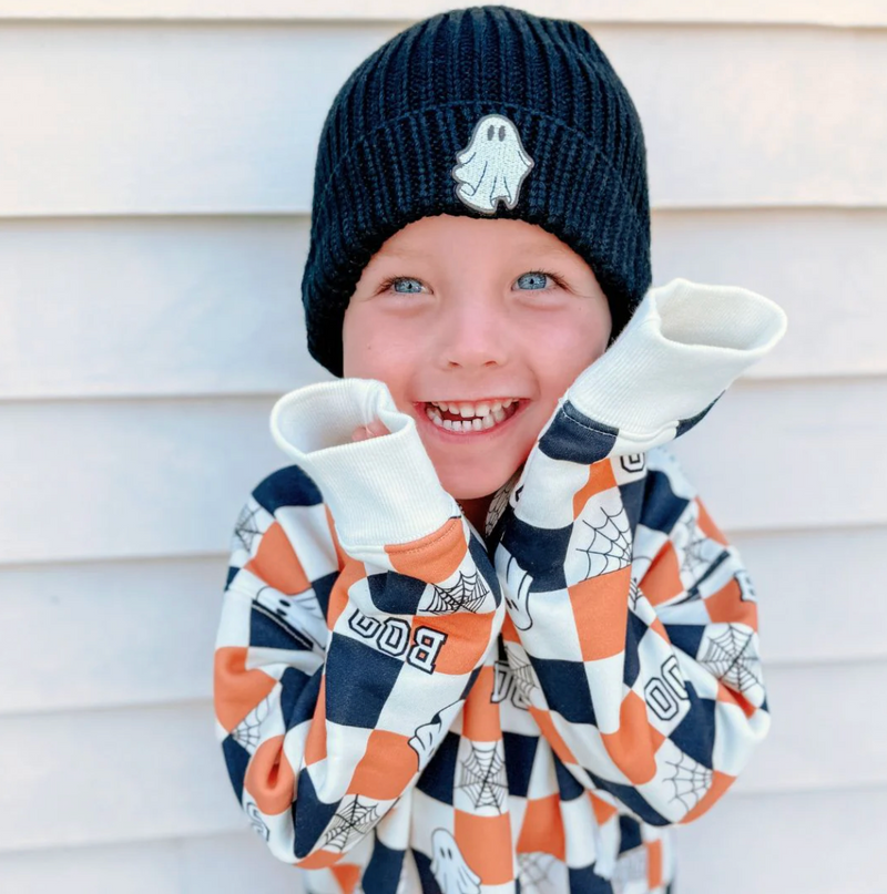 Ghost Patch Halloween Beanie