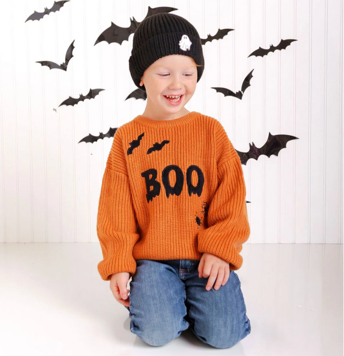 Ghost Patch Halloween Beanie