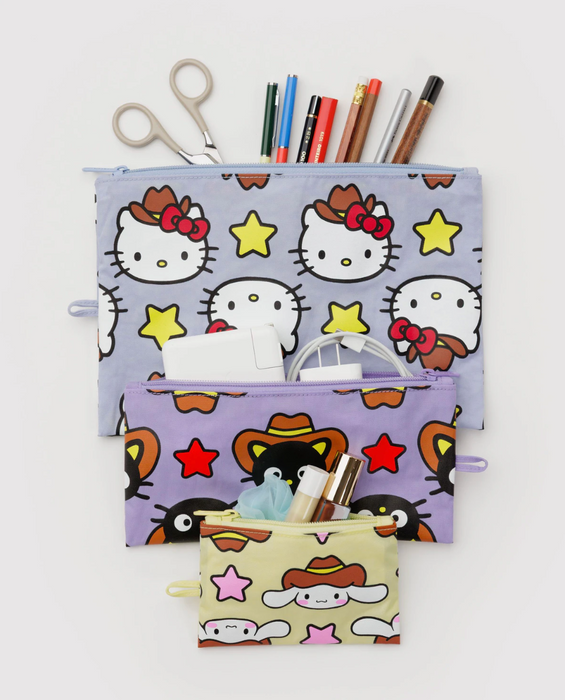 Flat Pouch Set - Hello Kitty and Friends Western
