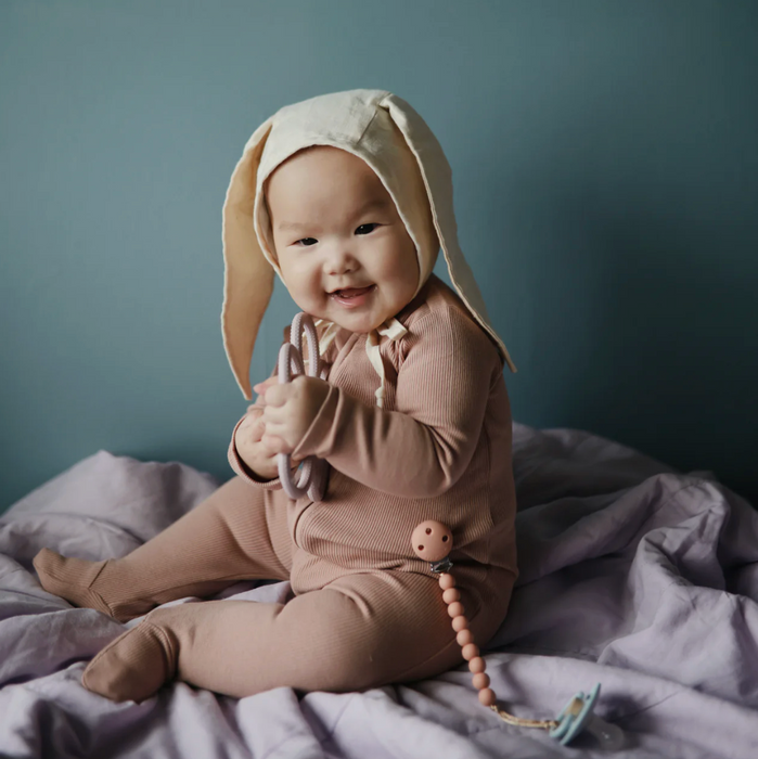 Zipper Pajama - Ivory