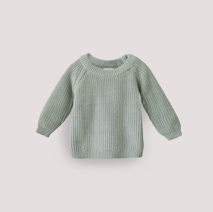 Chunky Knit Sweater - Light Mint