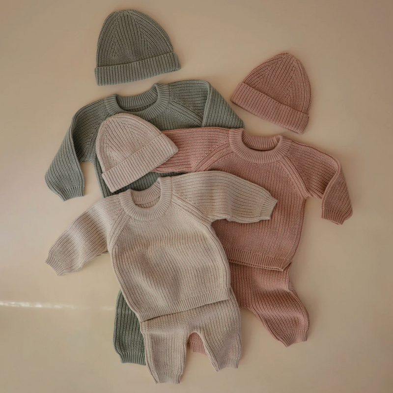 Chunky Knit Sweater - Light Mint
