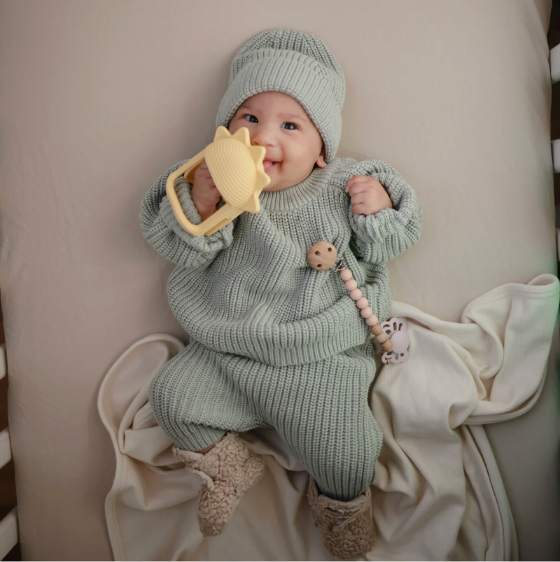 Chunky Knit Sweater - Light Mint