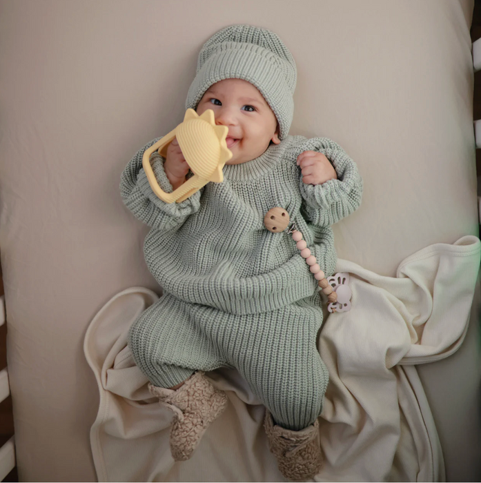 Chunky Knit Sweater - Light Mint