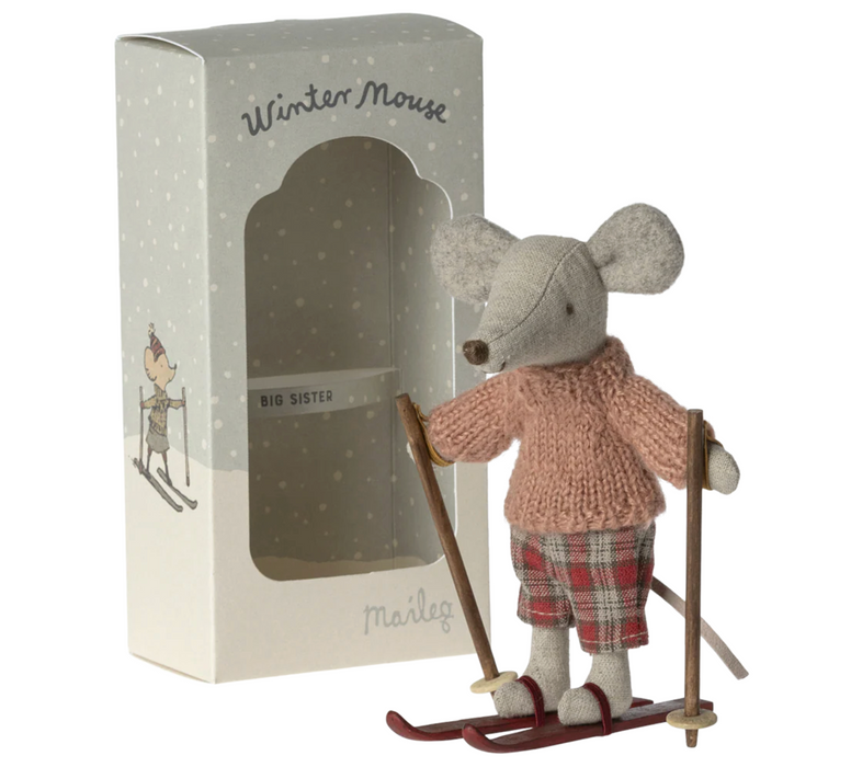 Winter Mouse with Ski Set, Big Sister