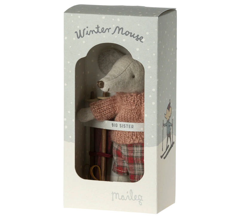 Winter Mouse with Ski Set, Big Sister