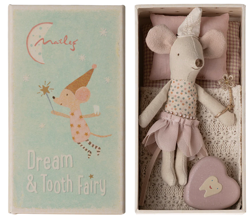 Tooth Fairy Mouse, Little Sister in Match Box