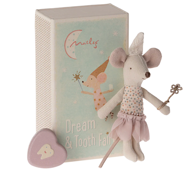 Tooth Fairy Mouse, Little Sister in Match Box