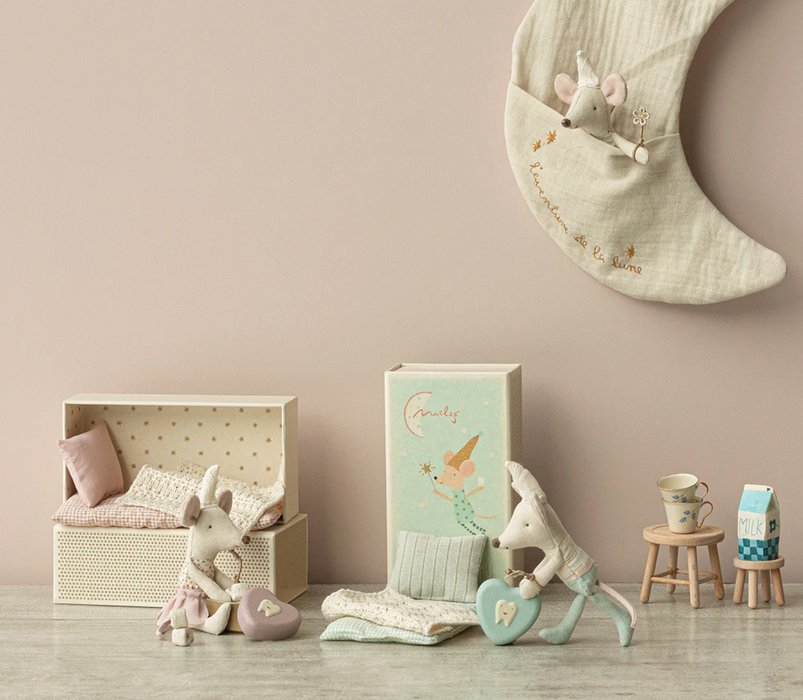 Tooth Fairy Mouse, Little Sister in Match Box