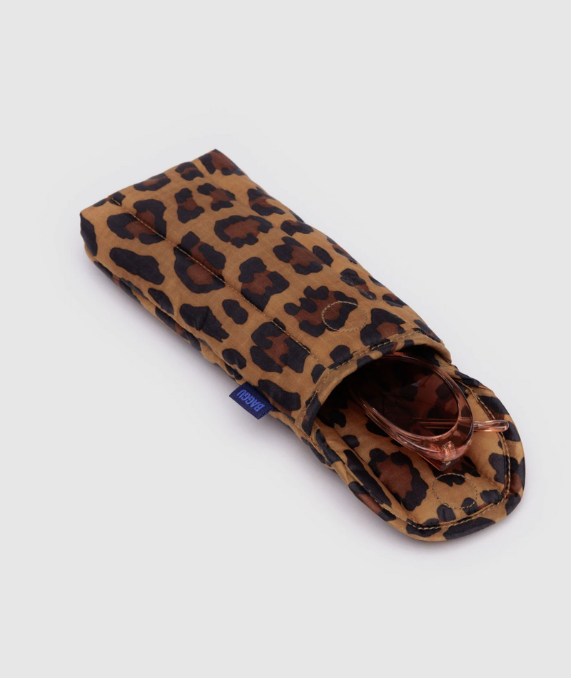 Puffy Glasses Sleeve - Leopard