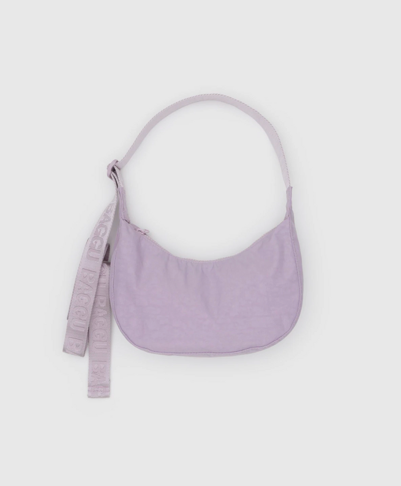 Small Nylon Crescent Bag - Dusty Pink