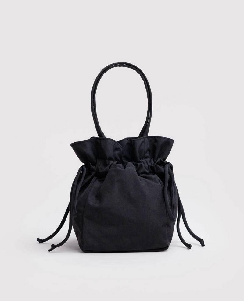 Nylon Drawstring Bag - Black