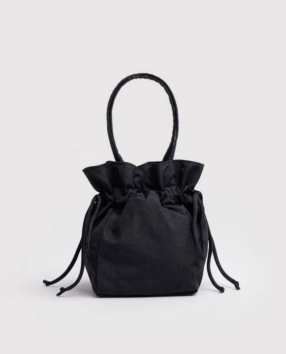 Nylon Drawstring Bag - Black