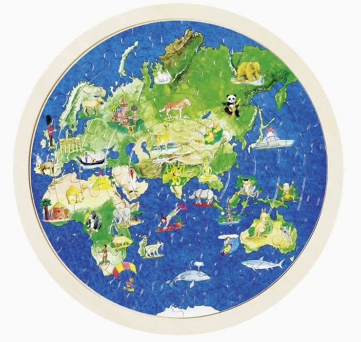 Puzzle - World Jigsaw, Dual Sided