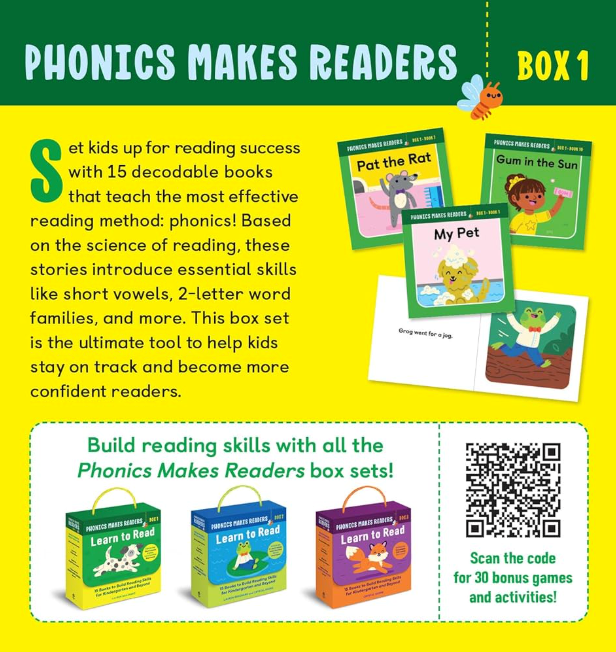 Phonics Makes Readers: Learn to Read Box 1