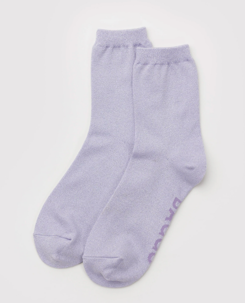 Crew Sock - Lilac Metallic