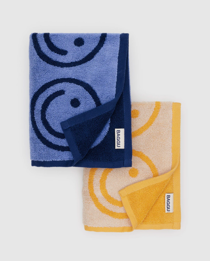 Hand Towel Set of 2 - Happy Blue Marigold