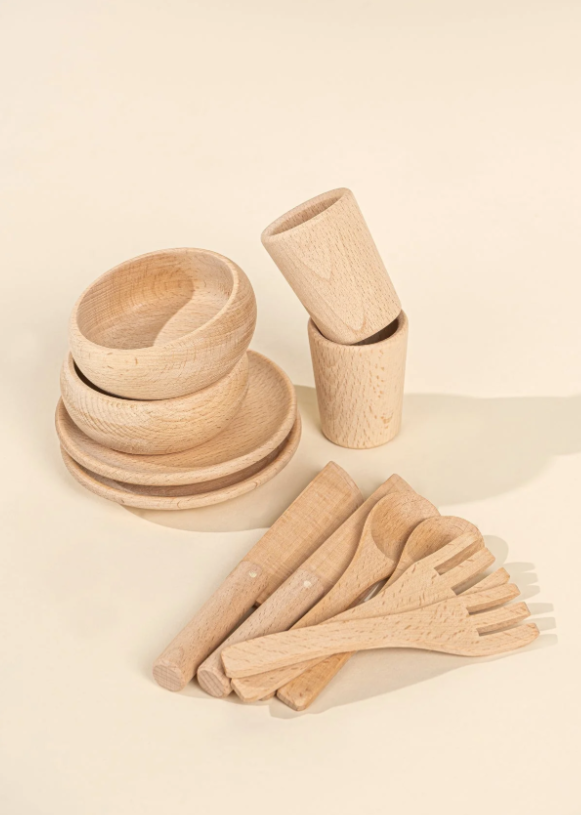 Wooden Dinnerware Playset