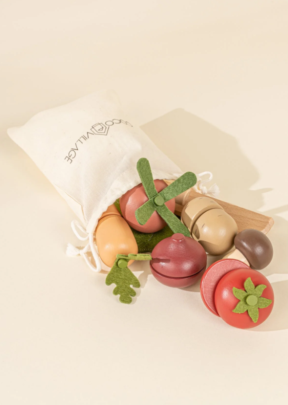 Wooden Vegetables Playset