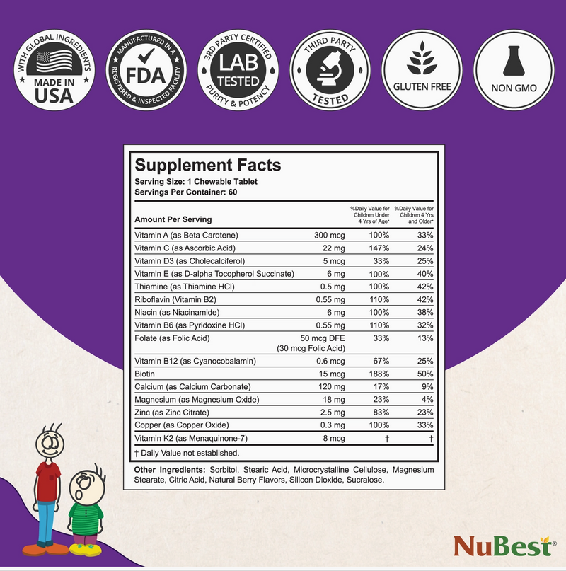 NuBest Tall Chewable 60ct 3-PACK