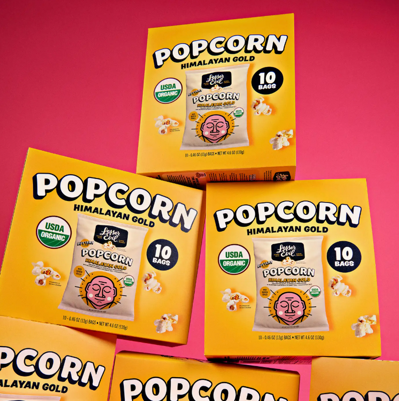 LesserEvil Organic Popcorn, Buttery (10개입)