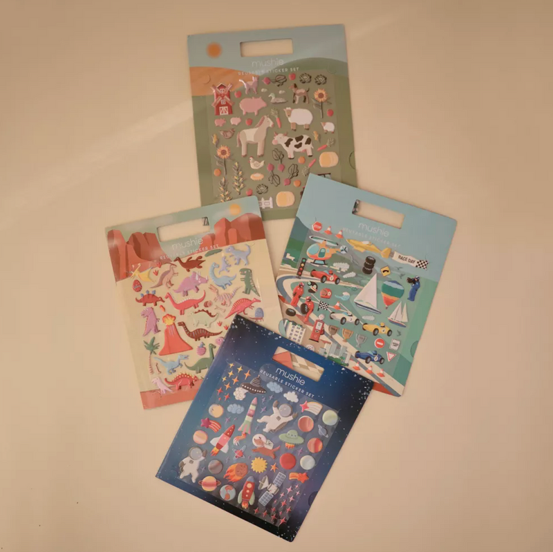 Reusable Dino Sticker Set
