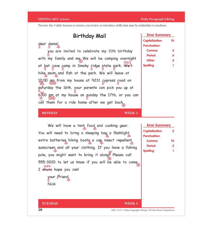 Daily Paragraph Editing