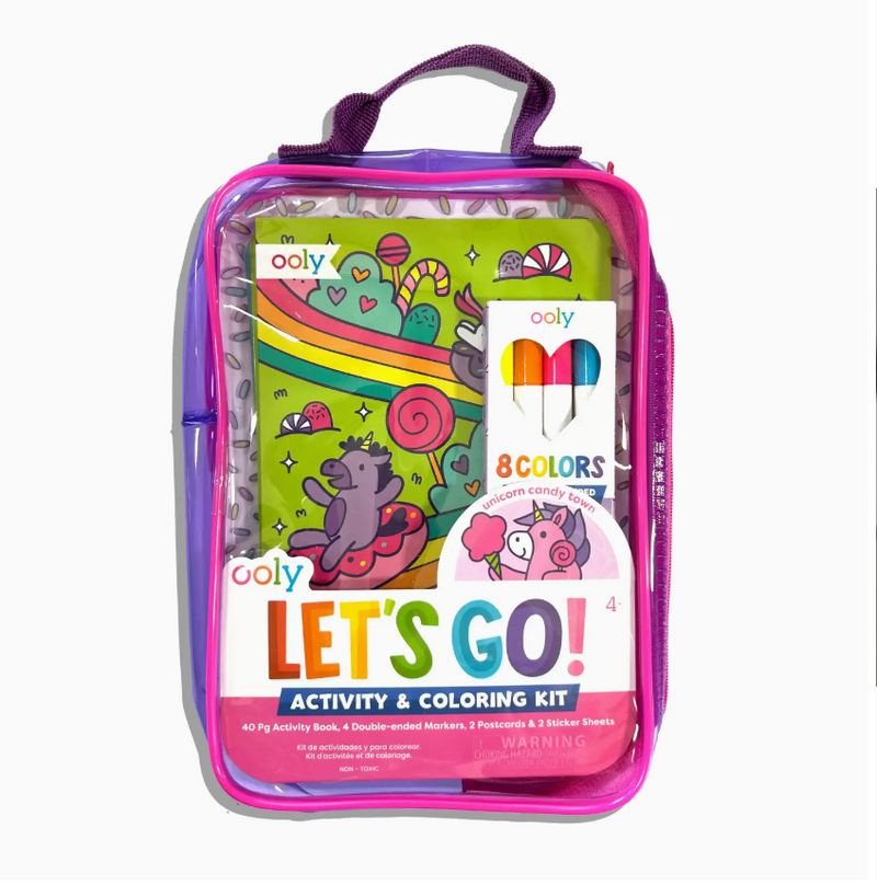 Let's Go!: Activity & Coloring Kit - Unicorn Candy Town