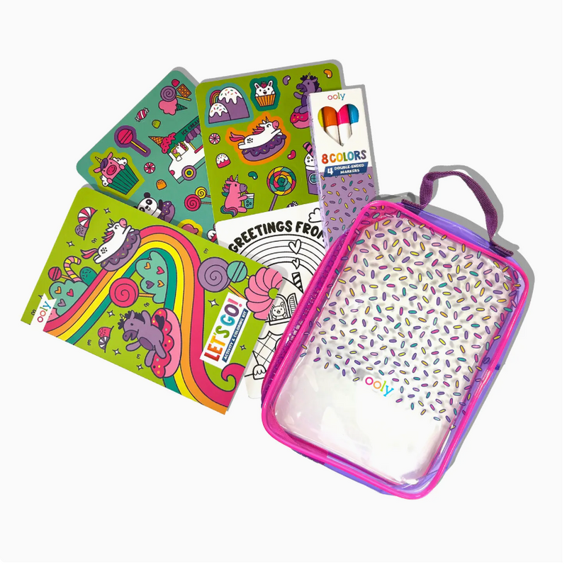 Let's Go!: Activity & Coloring Kit - Unicorn Candy Town