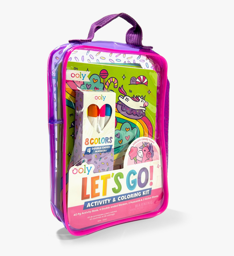 Let's Go!: Activity & Coloring Kit - Unicorn Candy Town