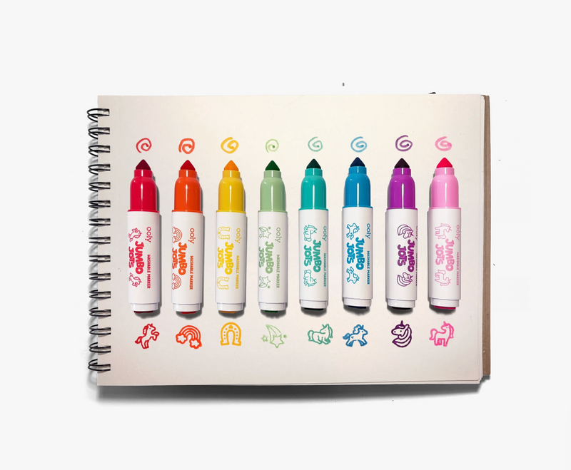 Jumbo Jots Dual Tip Unicorn Stamp Markers - Set of 8