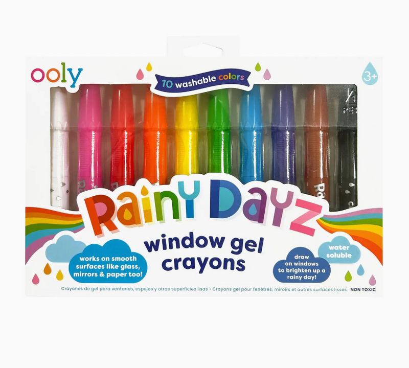 Rainy Dayz Window Gel Crayons - Set of 10