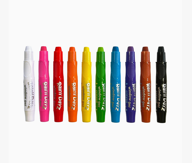 Rainy Dayz Window Gel Crayons - Set of 10