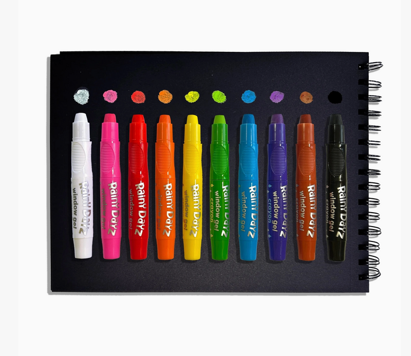 Rainy Dayz Window Gel Crayons - Set of 10