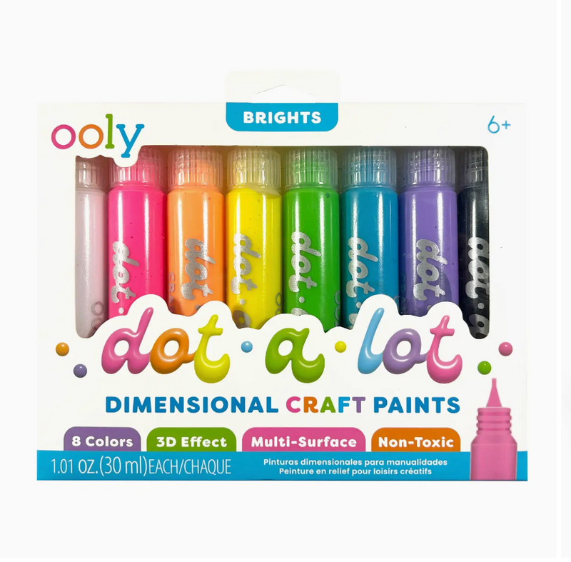 Dot-A-Lot: Dimensional Craft Paint - Bright (Set of 8)