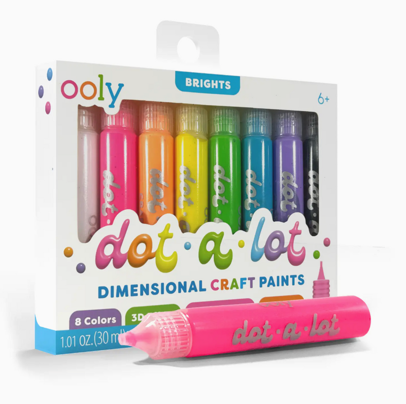 Dot-A-Lot: Dimensional Craft Paint - Bright (Set of 8)