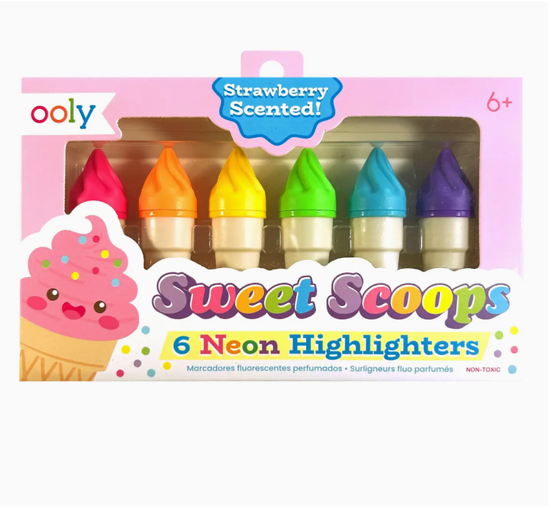 Sweet Scoops Neon Highlighters - Strawberry Scented
