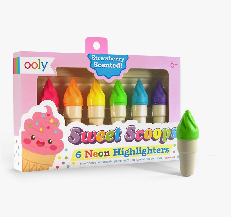Sweet Scoops Neon Highlighters - Strawberry Scented