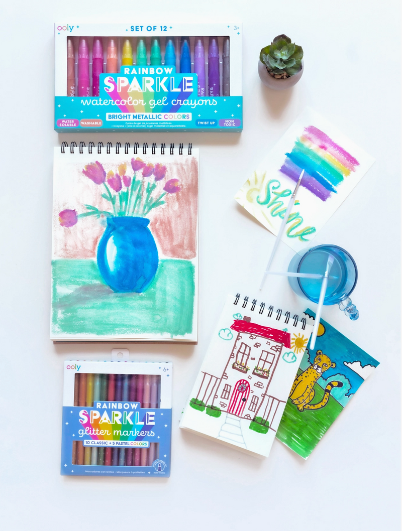레인보우 스파클 젤 크레용 Rainbow Sparkle Watercolor Crayon