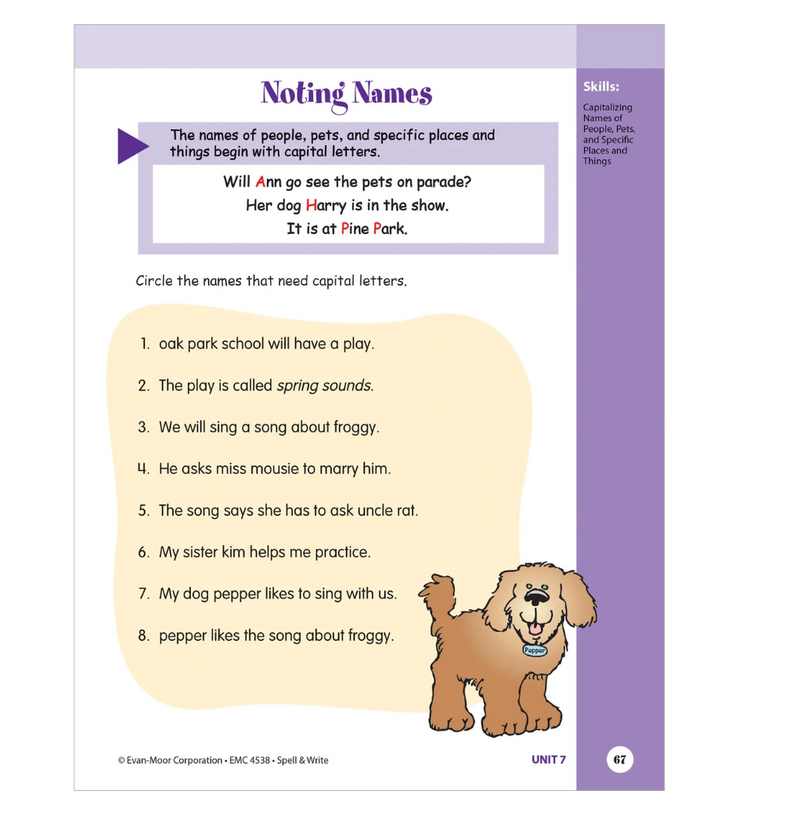 Skill Sharpeners: Spell & Write