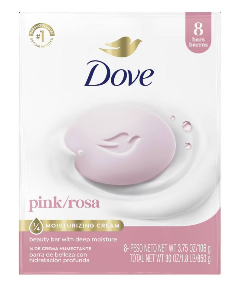 도브 로즈 핑크 soap bar 8ct (USA Version)