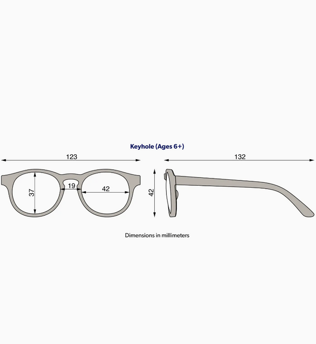 Blue Light Glasses Keyhole (Blue)