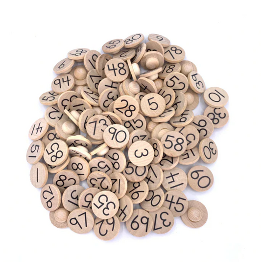 1-100 Number Peg Coins