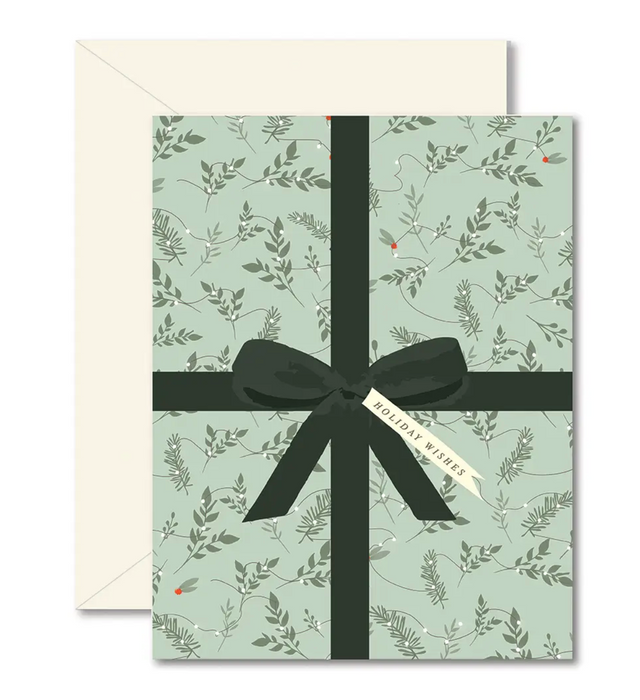 Holiday Mint Present Christmas Greeting Card