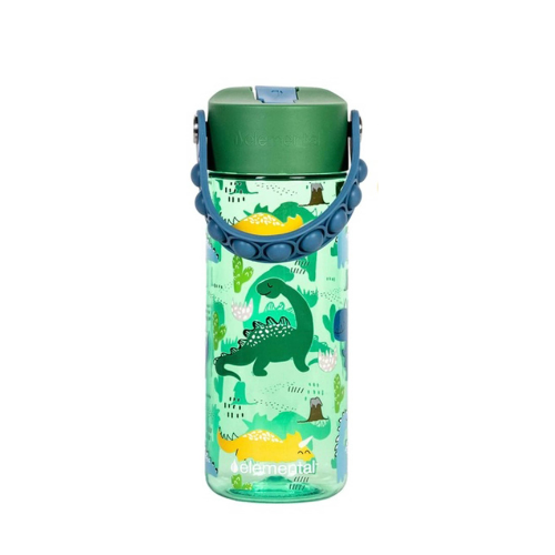 18oz Splash Pop Bottle - Green Dino