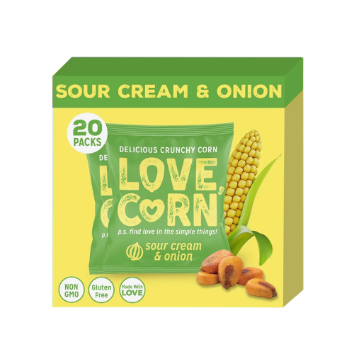 LOVE CORN Sour Cream & Onion 0.7oz X 20개입 개별포장 20 Bags