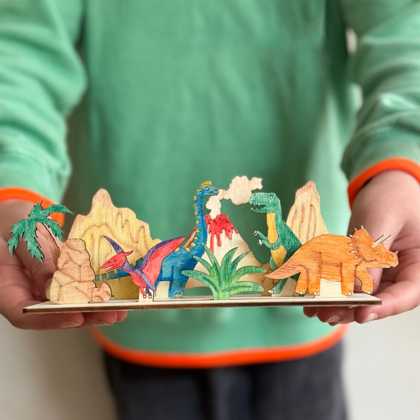 Create Your Own Dinosaur Scene - Diy Craft Kit For Kids