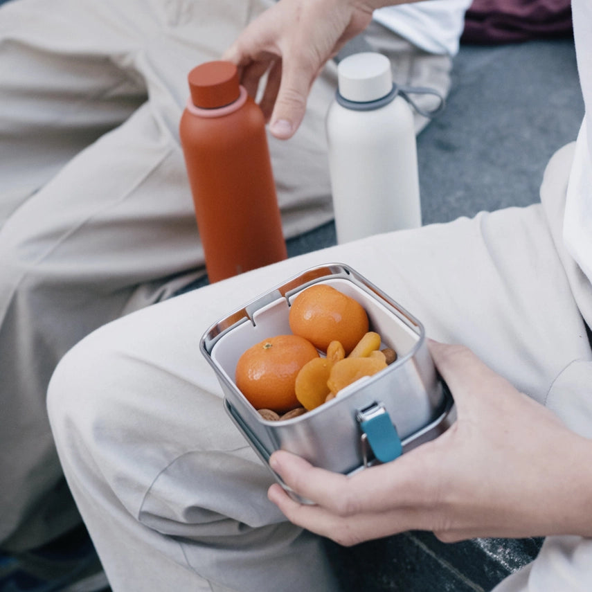 Stainless Steel Lunch Box with Heat Safe Insert - Blue Abyss