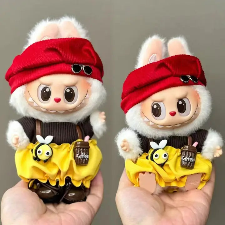 Labubu Outfit - Coffee jumpsuit with bee