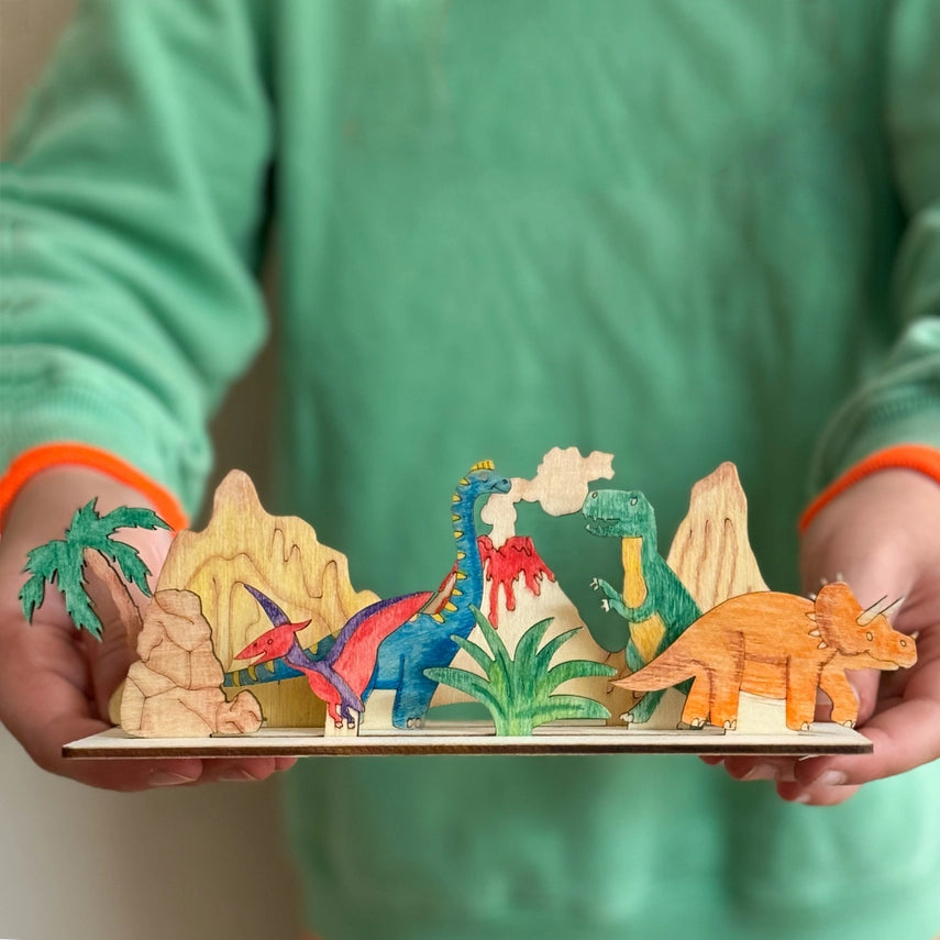 Create Your Own Dinosaur Scene - Diy Craft Kit For Kids